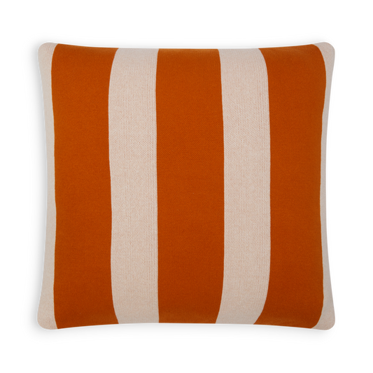 Cotton Knit Throw Pillow/Cushion Cover - Enkel Burnt Orange