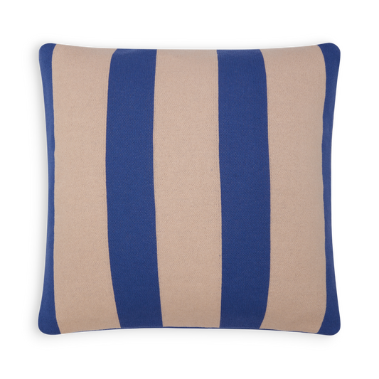 Cotton Knit Throw Pillow/Cushion Cover - Enkel Cobalt Blue