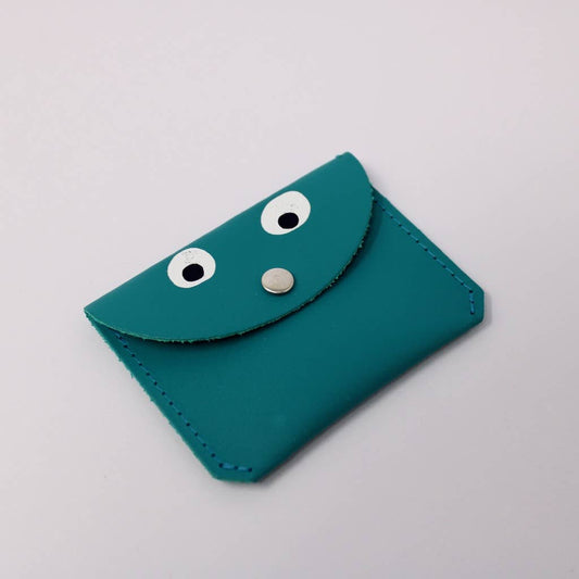 Googly Eye Mini Money Coin Purse - Turquoise