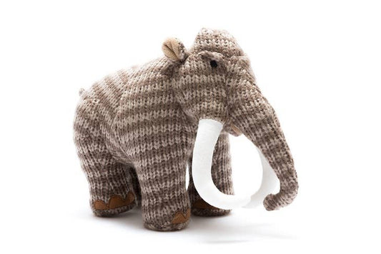 Knitted Woolly Mammoth Plush Toy