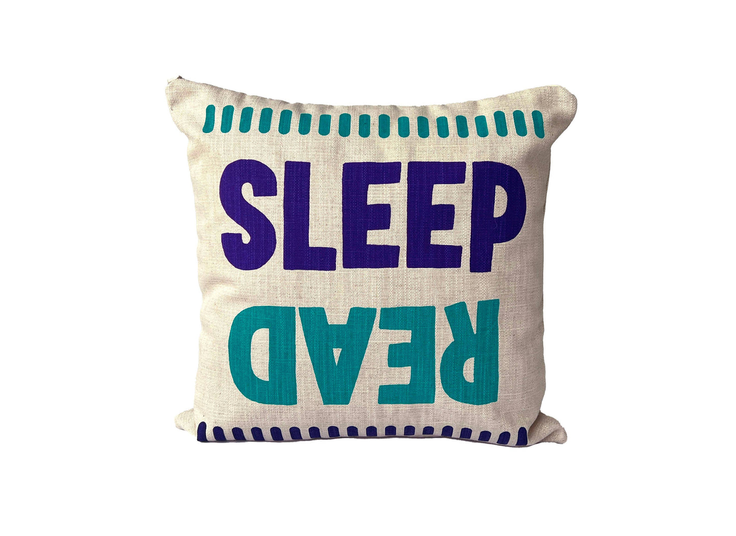 Conundrum Pillow Cover - Sleep/Read: Outer Case Only / Teal + Purple