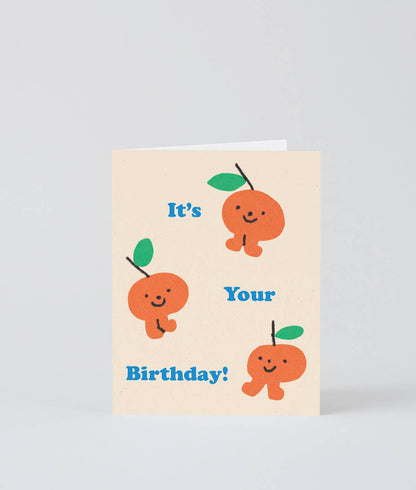 Birthday Oranges Kids Greetings Card