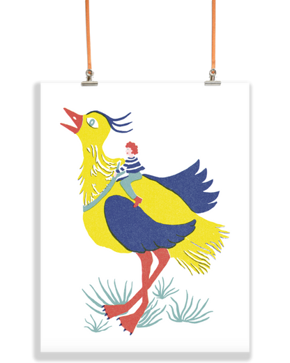 The Big Bird - Riso Print