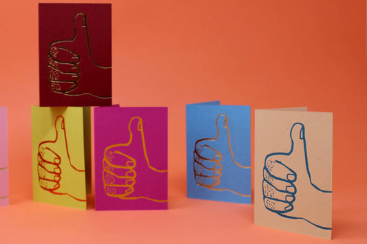 Thumbs Up Foil Embossed Mini Card
