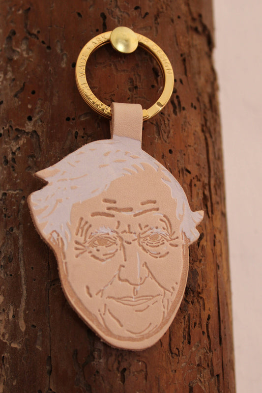 Natural Leather David Attenborough Key Fob: Natural David