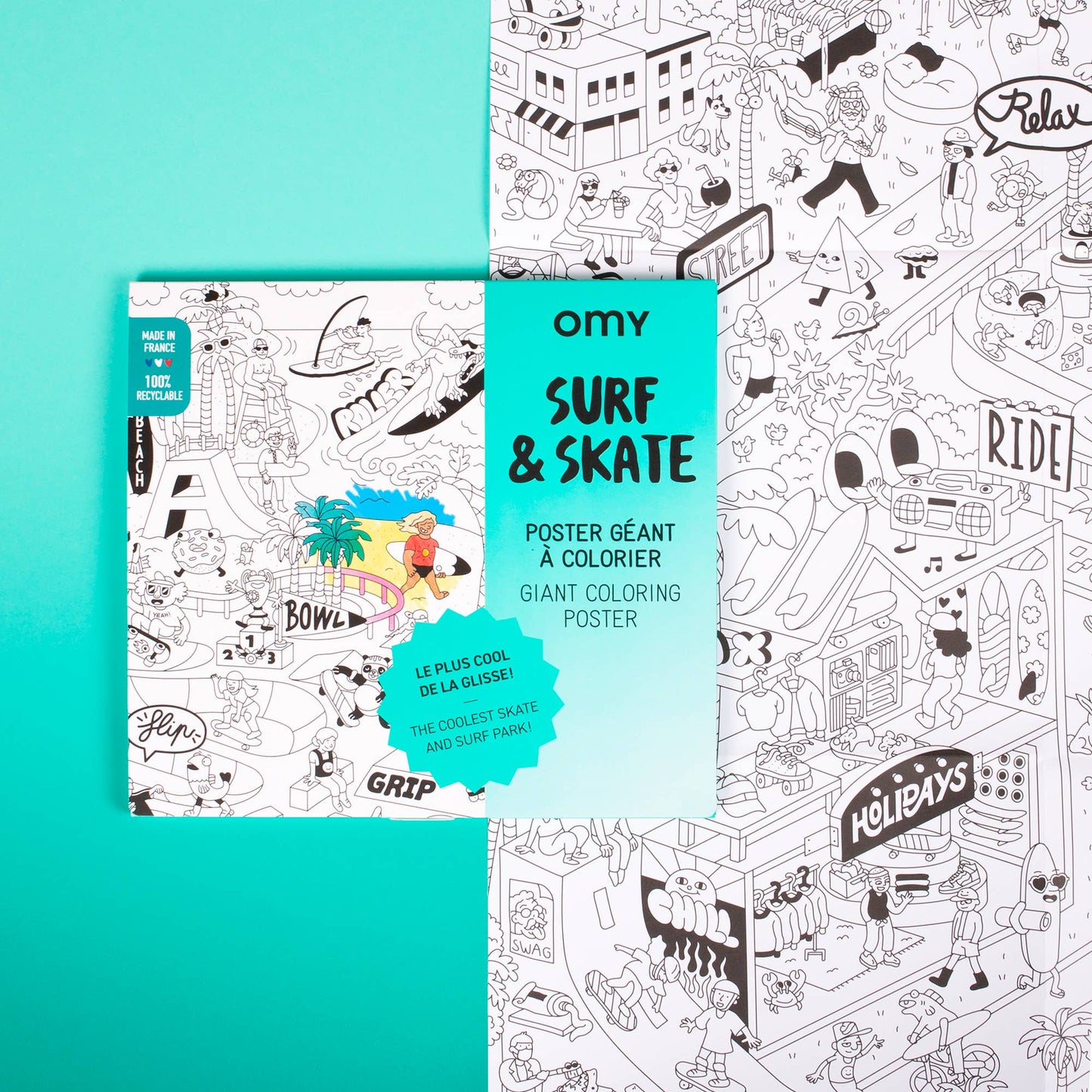 Surf & Skate - Giant Coloring Poster