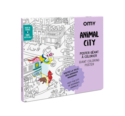 Animal City - Giant Coloring Poster