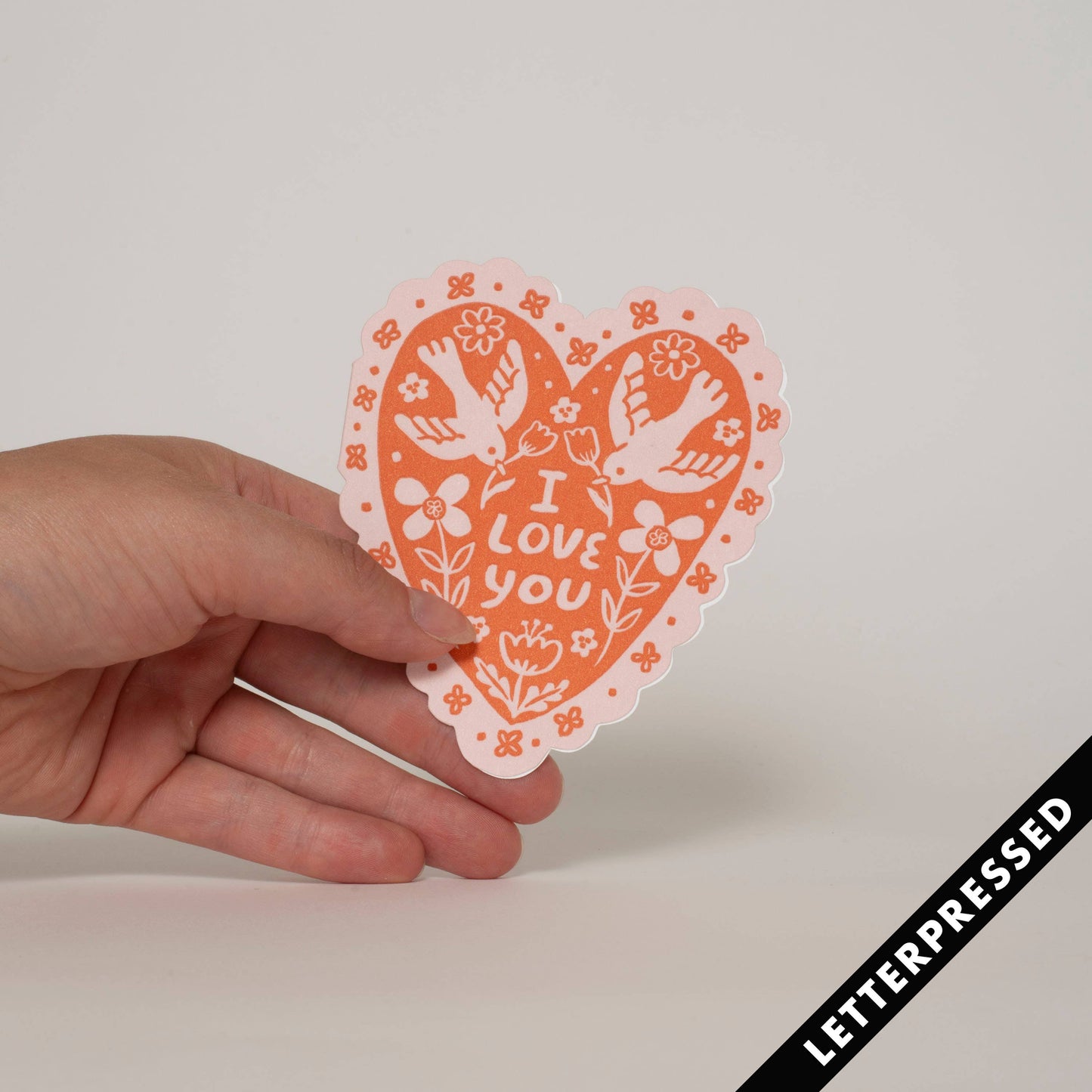 Love Birds Heart - Greeting Card