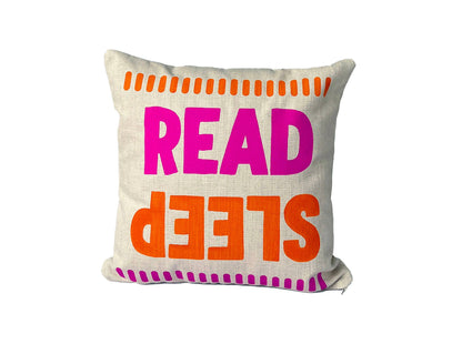Conundrum Pillow Cover - Sleep/Read: Outer Case Only / Pink + Orange