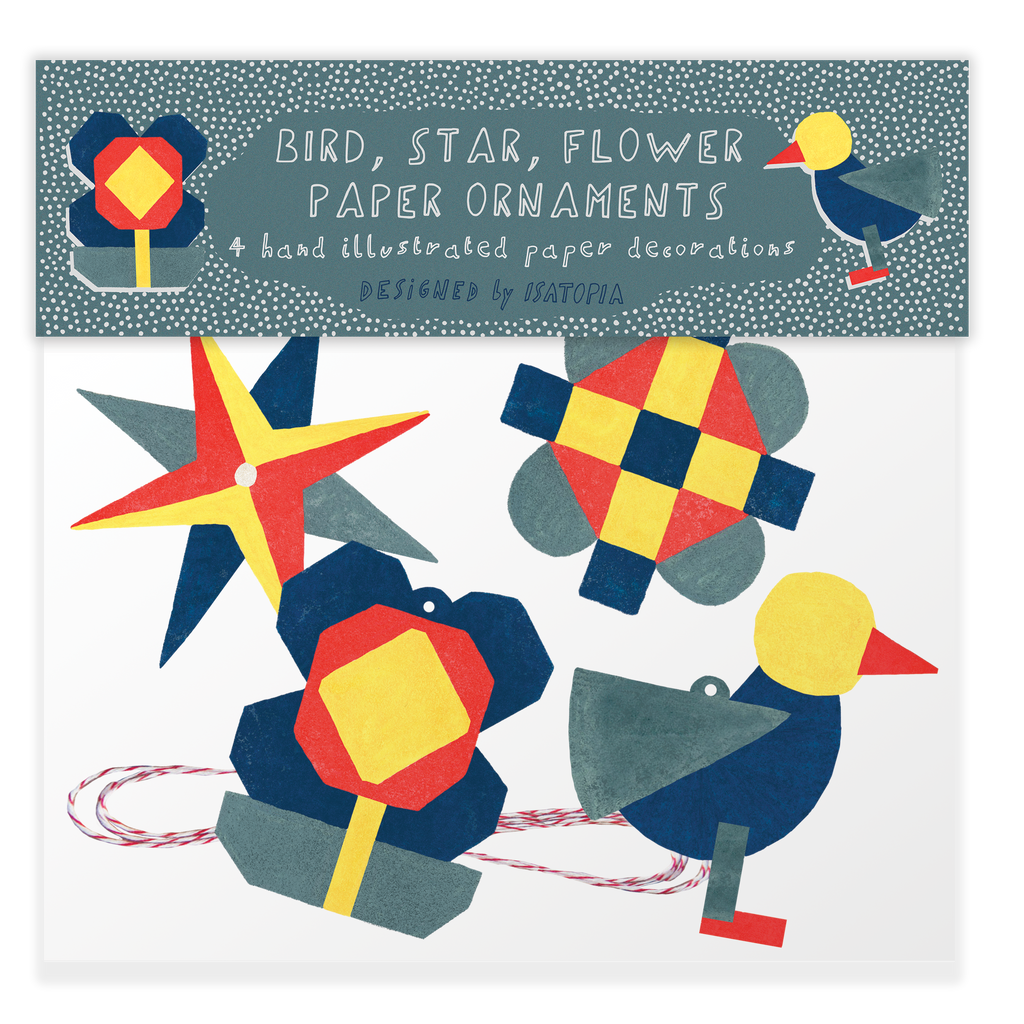 Bird, Flower, Star - Paper Ornaments