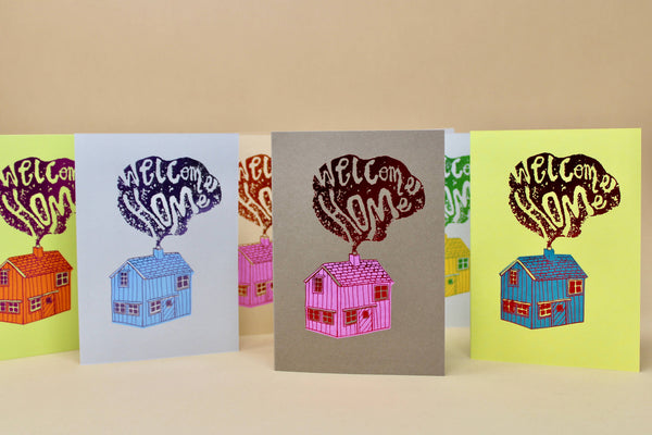 Welcome Home Cabin Greeting Card